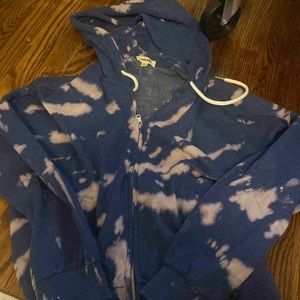 Acid Wash Garage Zip Up Hoodie
